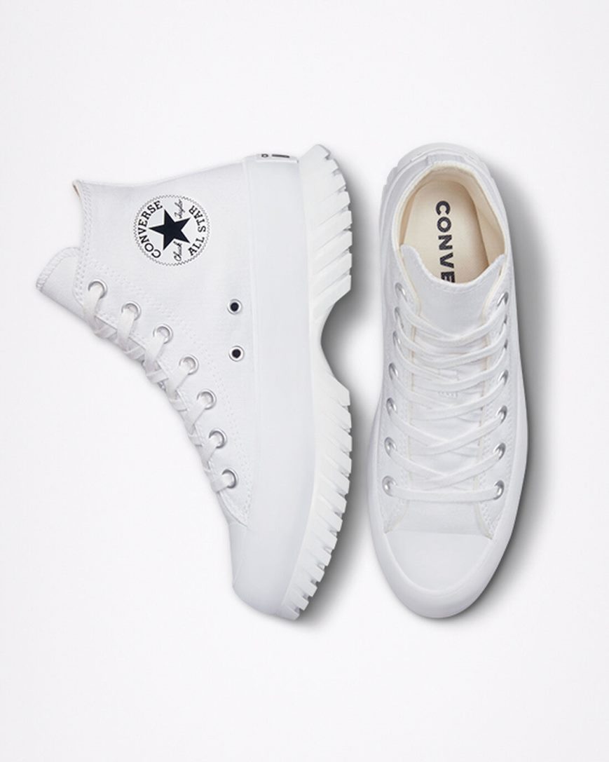 Pánské Boty Vysoké Converse Chuck Taylor All Star Lugged 2.0 Bílé Černé | CZ OELJ53